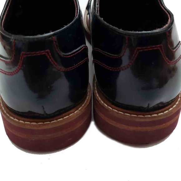 Ted Baker Layke Cap Toe Dress Shoes Navy Blue Men's Size USA 9M - Picture 2 of 5